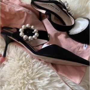 MIUMIU velvet heels